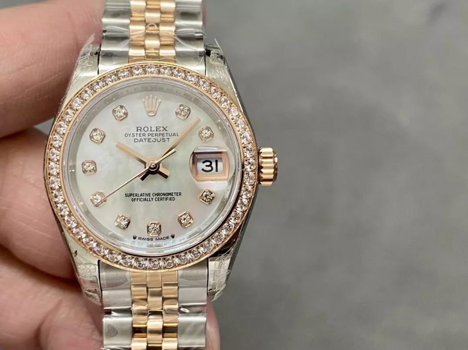 롤렉스 레이디 데이저스트  MOP 다이얼 다이아베젤 콤비 28mm 279171