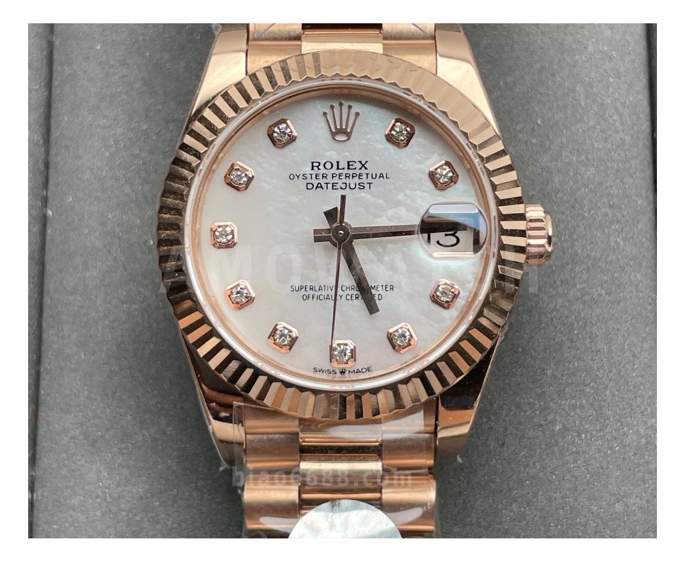 롤렉스 여성용 데이저스트 MOP 다이얼 10P 다이아 로즈골드 쥬빌레  31mm 278275