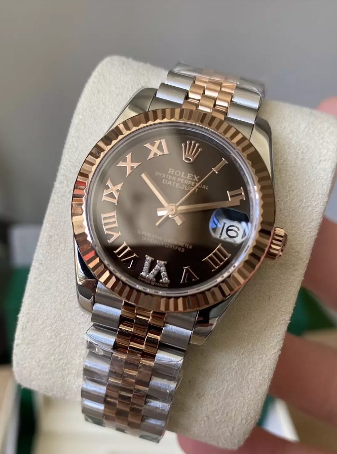 롤렉스 여성용 데이저스트  블랙 로만 다이얼 콤비SS/RG 31mm 278271