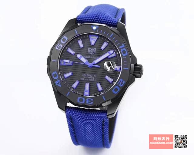 태그호이어 아쿠아레이서 칼리버 5 세라믹 베젤 나일론 스트랩 43mm WAY208B.FC6382