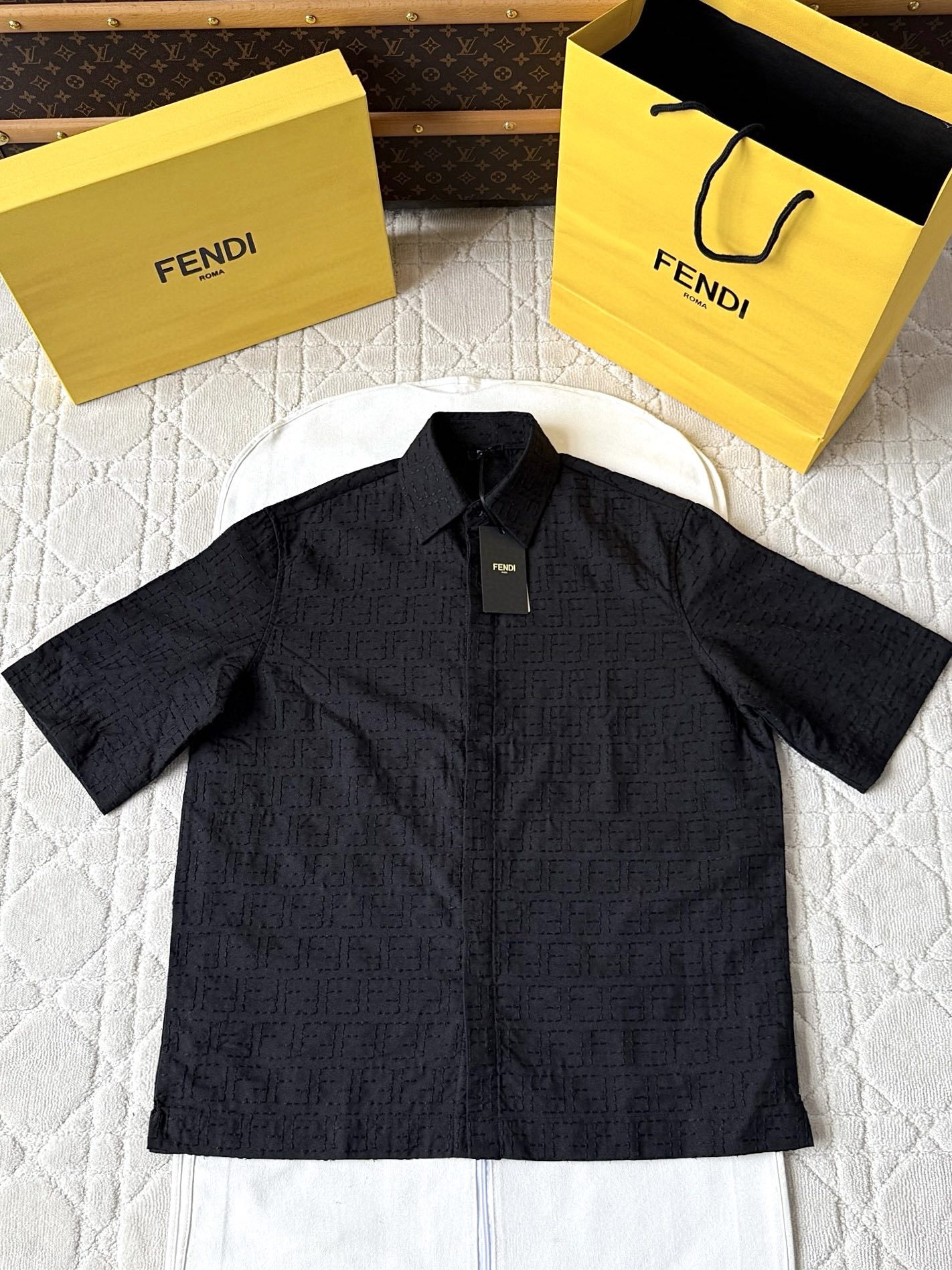 펜디 FF 자카드 셔츠 블라우스 블랙