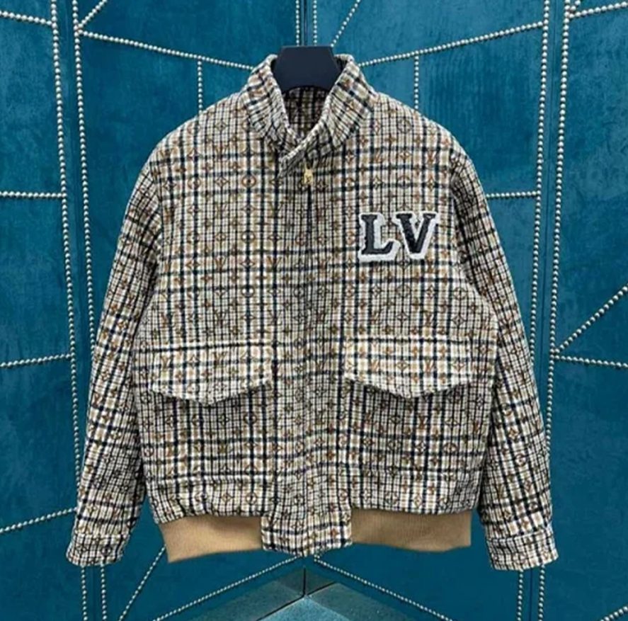 루이비통 모노그램 울 해링턴 블루종