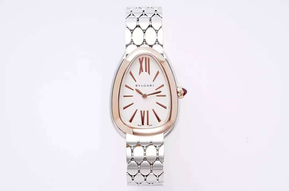 불가리 세르펜티 세두토리 워치 화이트 다이얼 콤비 33mm 103144